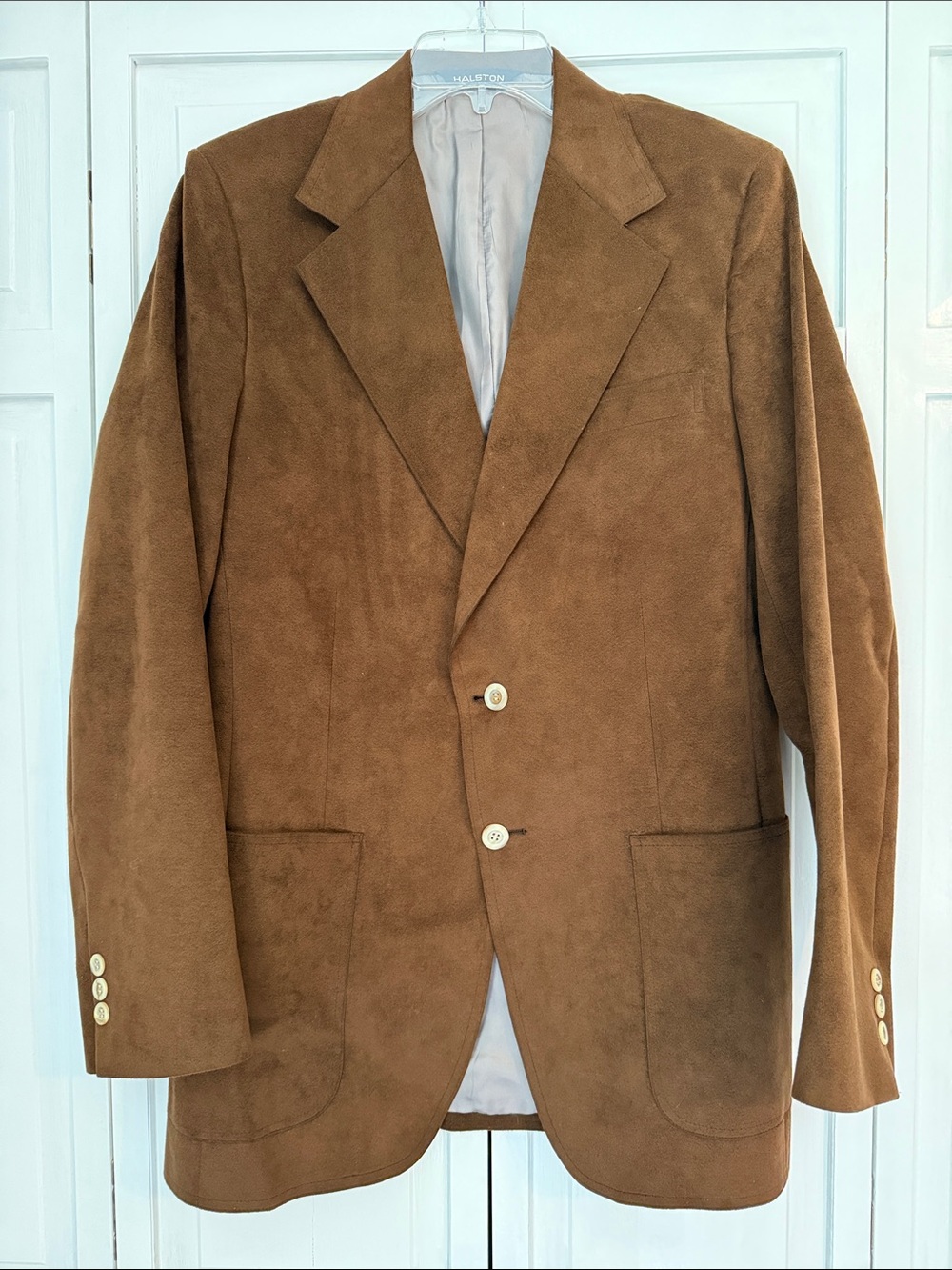 Halston Heritage Men's Brown Suede Blazer
